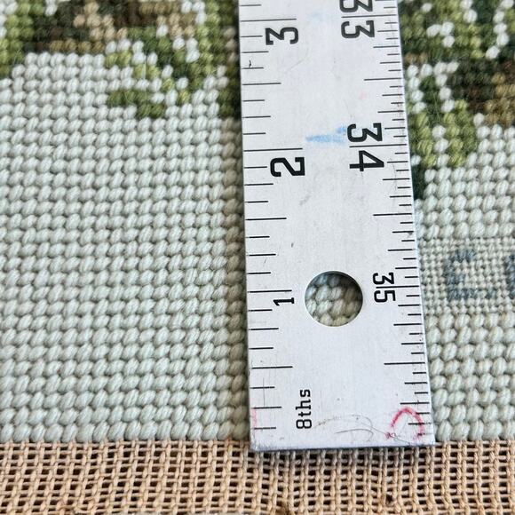 Vintage Needlepoint Peacock Wall Art with Birds, Butterflies & Botanicals - Picture 11 of 11